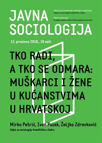 Javna sociologija - Tko radi, a tko se odmara: muškarci i žene u kućanstvima u Hrvatskoj